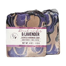 black amber & lavender artisan bar soap